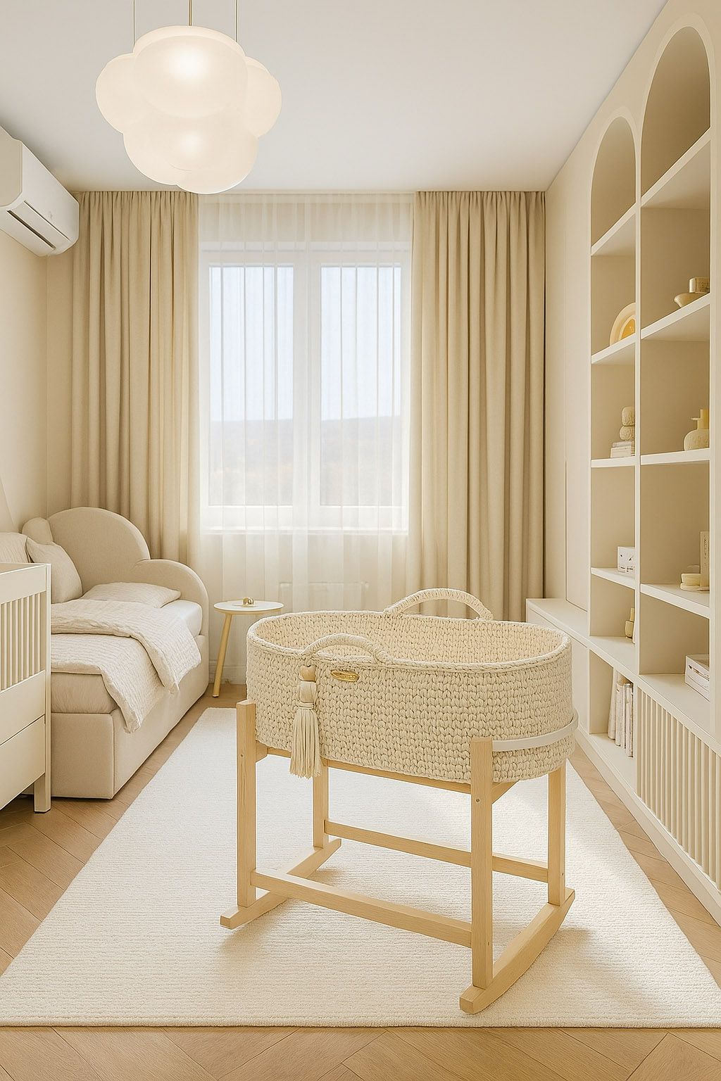 BOHO puuvillane beebikorv kiik-alusega - Pilt 5