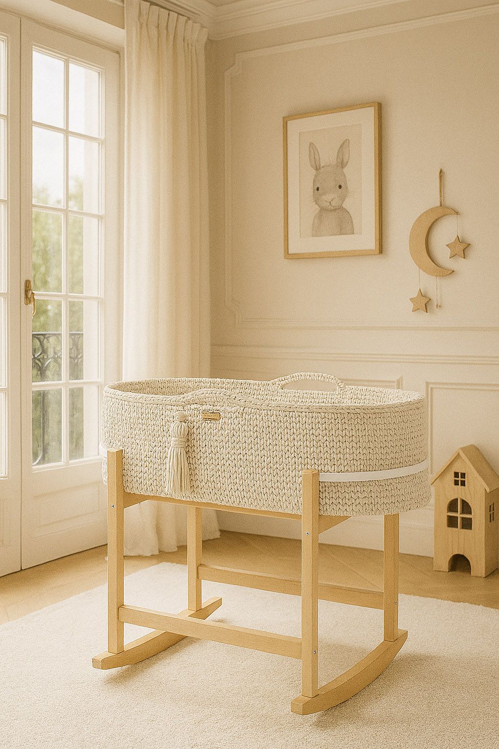 BOHO puuvillane beebikorv kiik-alusega - Pilt 8