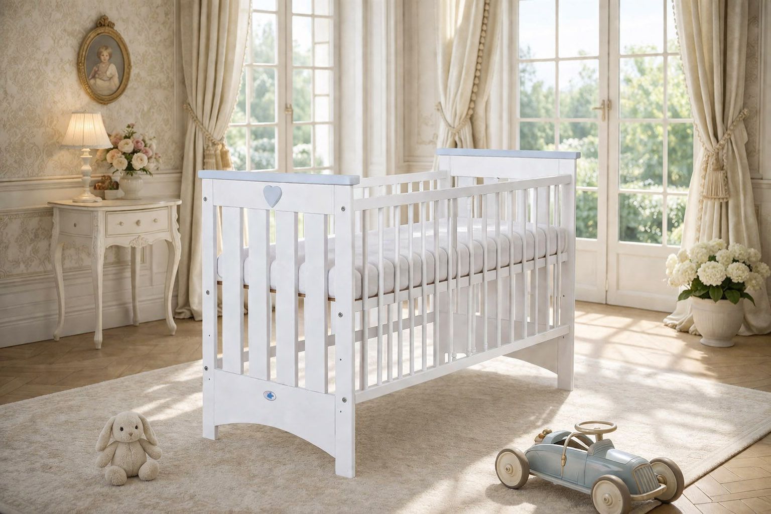 Puidust beebivoodi Lorenzo III 120 × 60 cm - Pilt 8