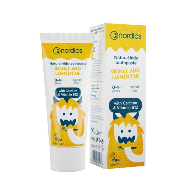 Nordics vegan laste hambapasta apelsini-klementiinimaitsega 50 ml (0–4 a)