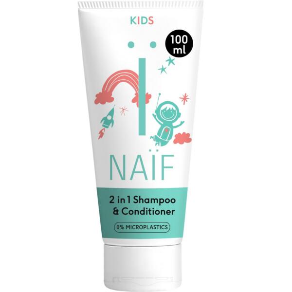 NAÏF 2in1 pisaravaba šampoon-palsam lastele, 100 ml
