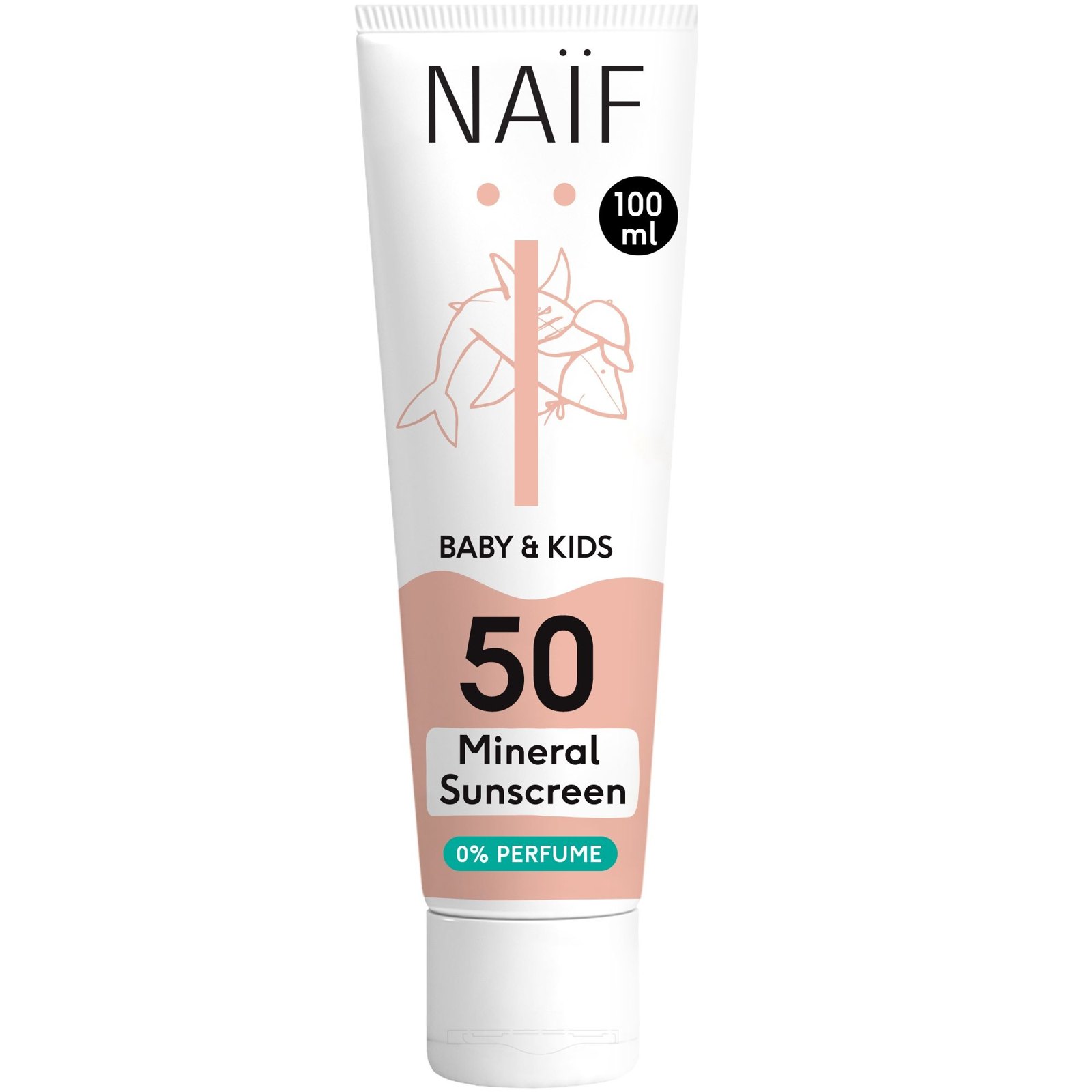 NAÏF Mineral Sunscreen päikesekreem SPF 50 beebidele ja lastele, 100 ml