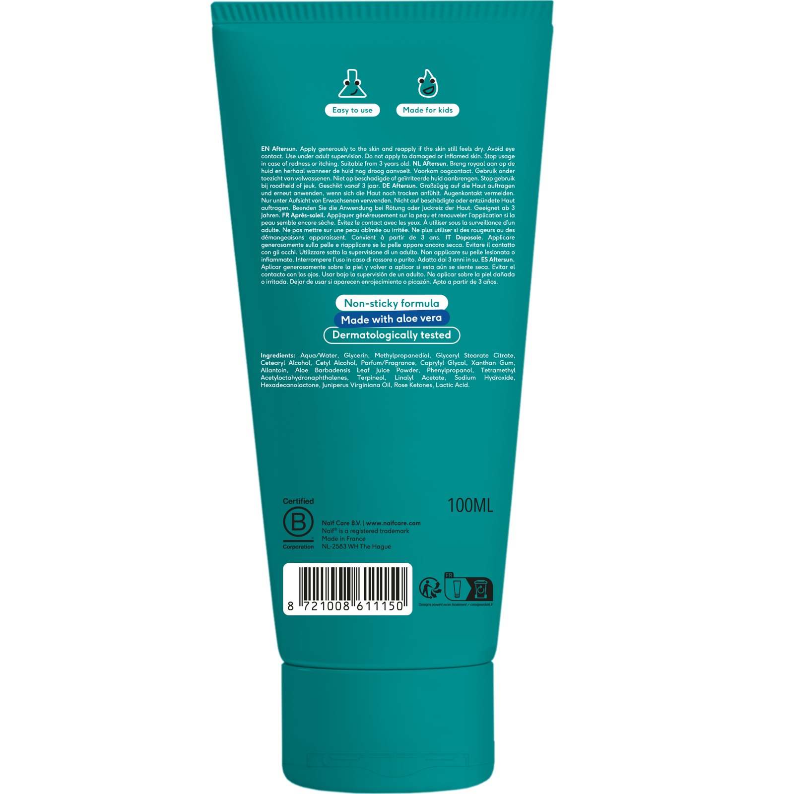 NAÏF Kids päevitusjärgne kreem 100 ml