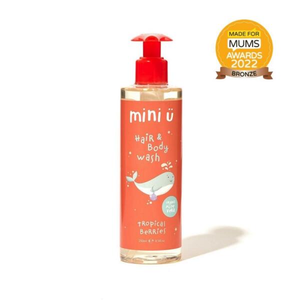 Mini-U Tropical Berries juukse- ja kehapesugeel 250 ml