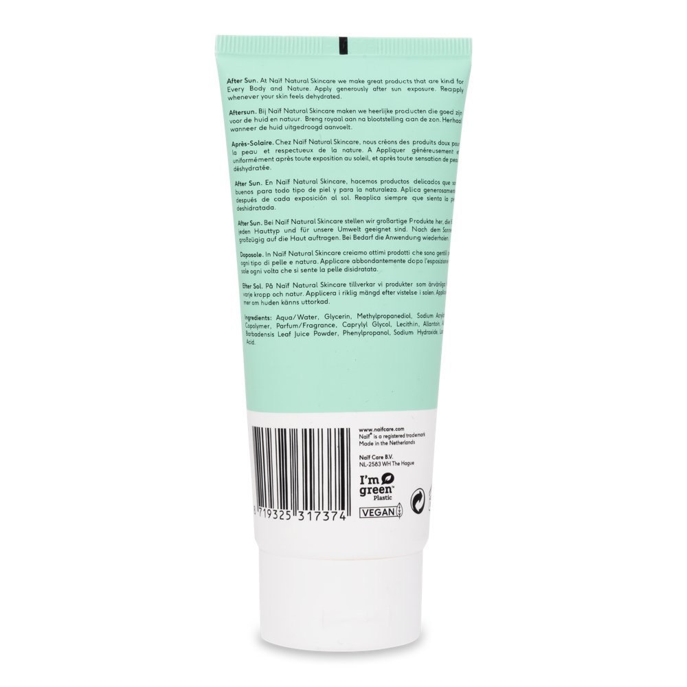 NAÏF päevitusjärgne geel aloe vera ja taimse glütseriiniga 100 ml