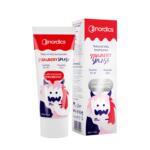 Nordics fluoriidivaba maasikamaitseline laste hambapasta probiootikumidega 50 ml