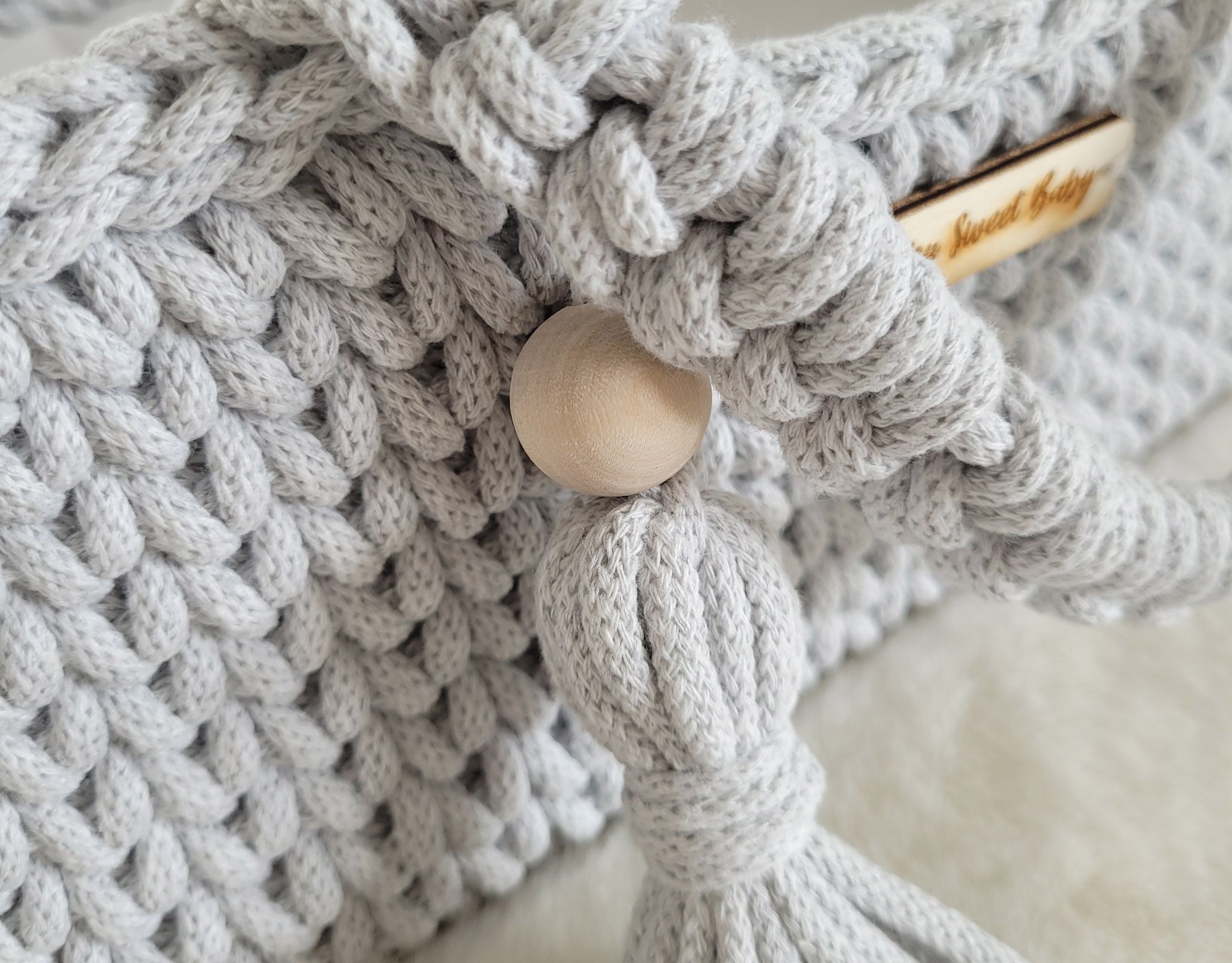 BOHO puuvillane nukukorv kiikhälliga - Pilt 3