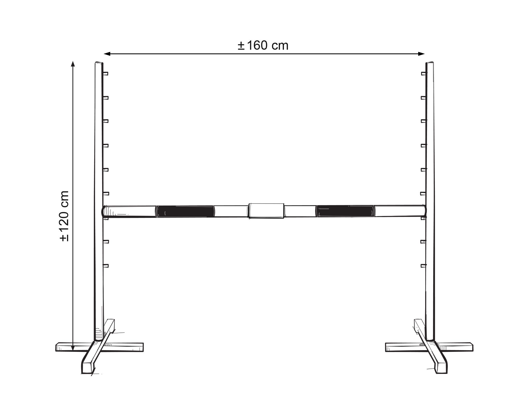 Hüppetakistuse varulatt kepphobusele 160 cm - Pilt 4